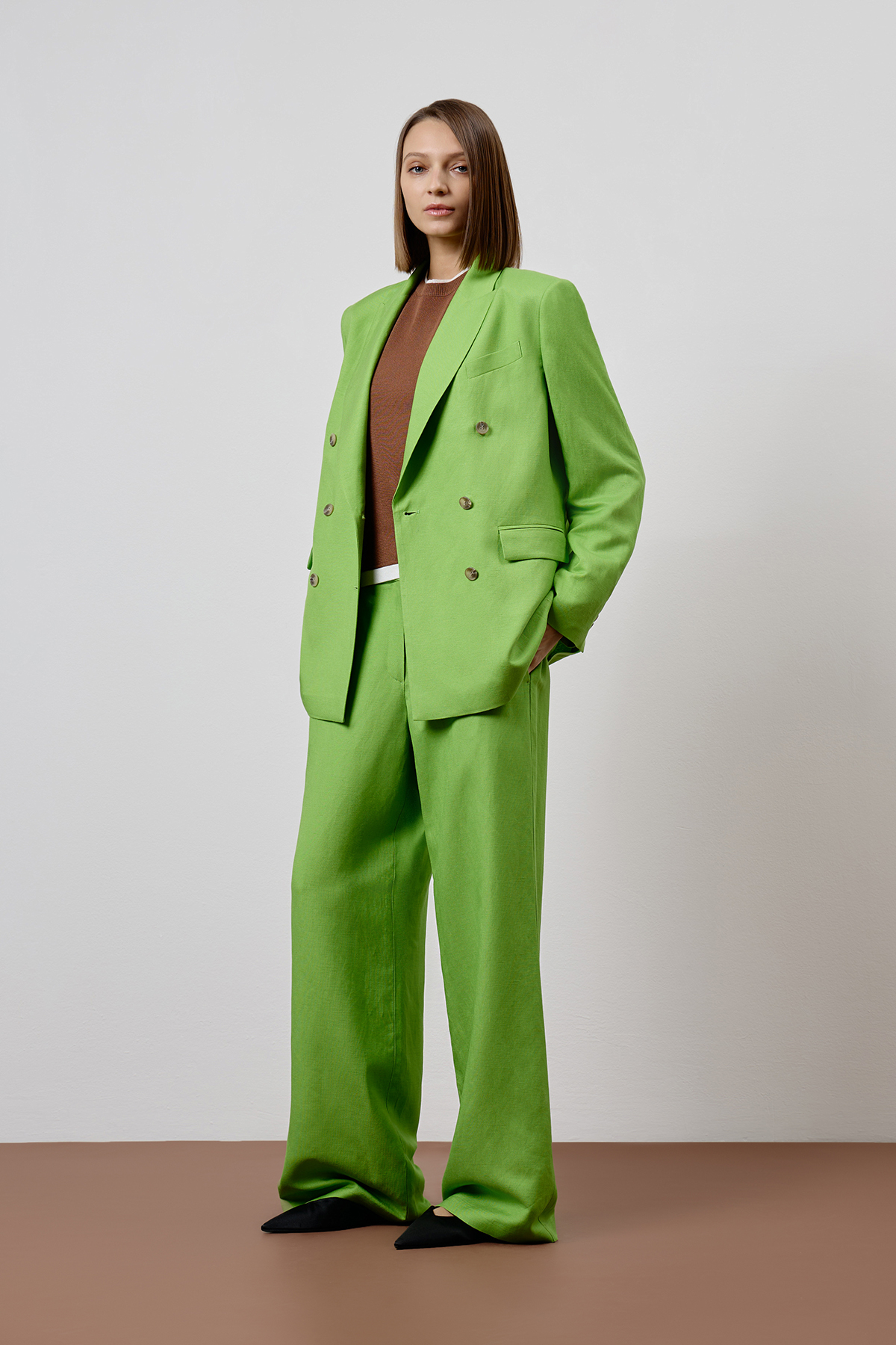 Жакет VASSA CODE, пол female, цвет салатовый, фото №10