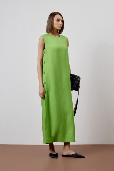 Платье VASSA CODE, пол female, цвет салатовый, фото №2