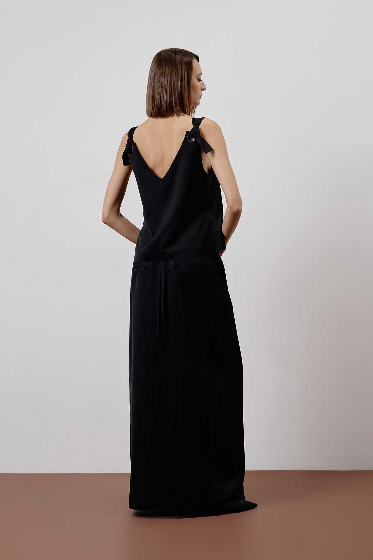 Топ черный VASSA CODE, пол женский, цвет черный, фото №4