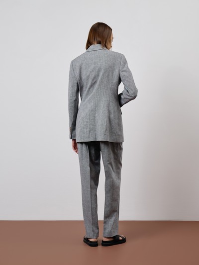 Брюки из льна и хлопка VASSA CODE, пол female, цвет серый, фото №8