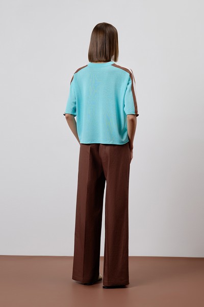 Джемпер VASSA CODE, пол female, цвет голубой, фото №2