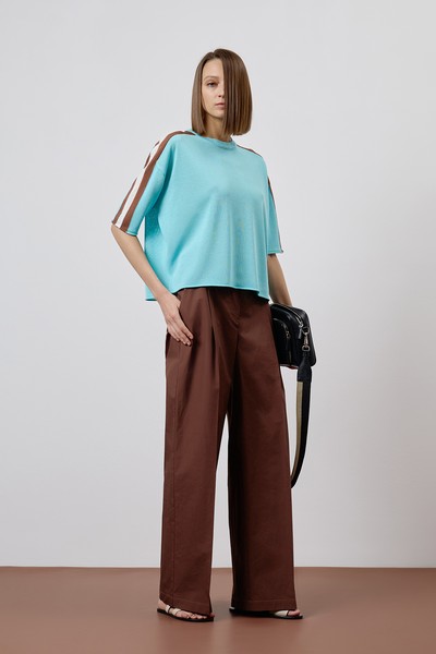 Джемпер VASSA CODE, пол female, цвет голубой, фото №3