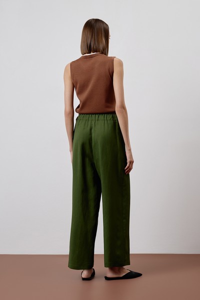 Брюки VASSA CODE, пол женский, цвет зеленый, фото №4
