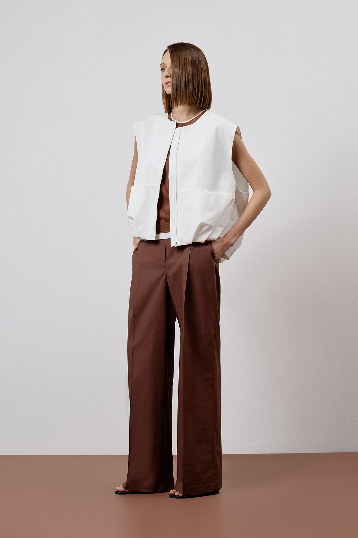 Жилет VASSA CODE, пол женский, цвет белый, фото №3