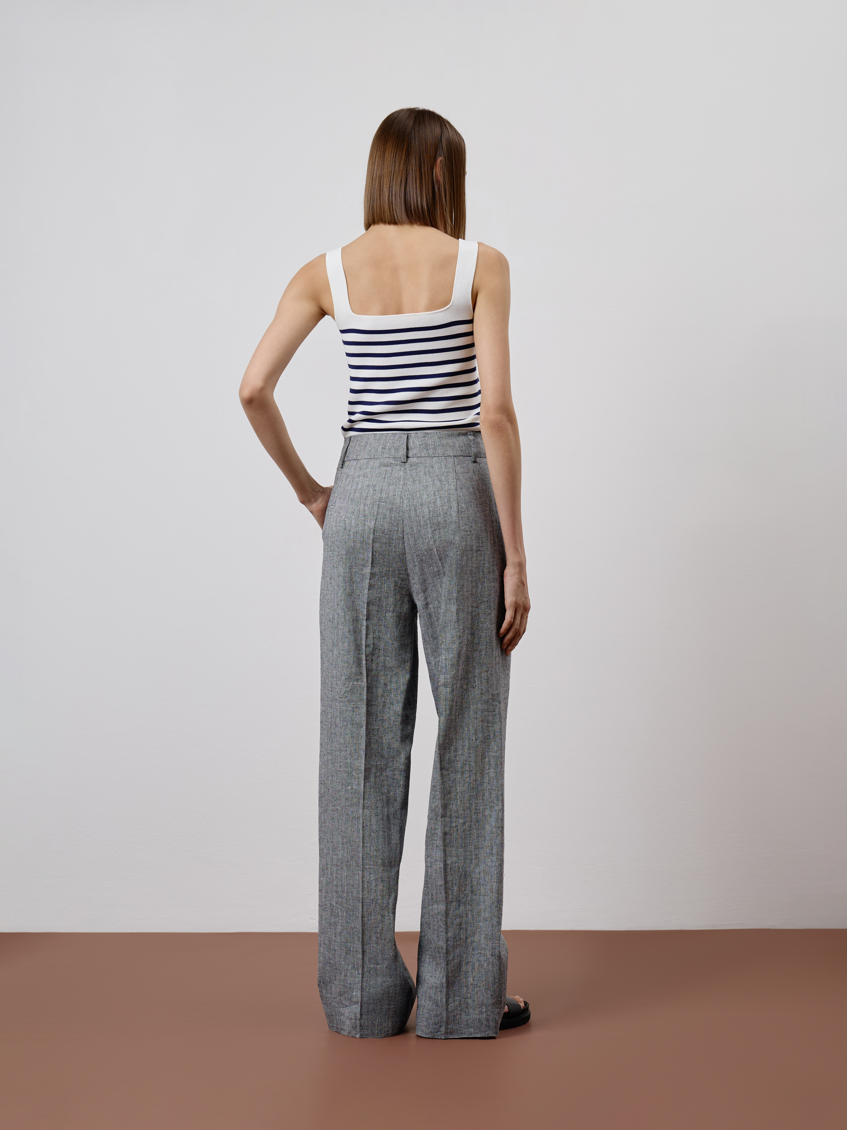 Топ в полоску VASSA CODE, пол женский, цвет белый, фото №4