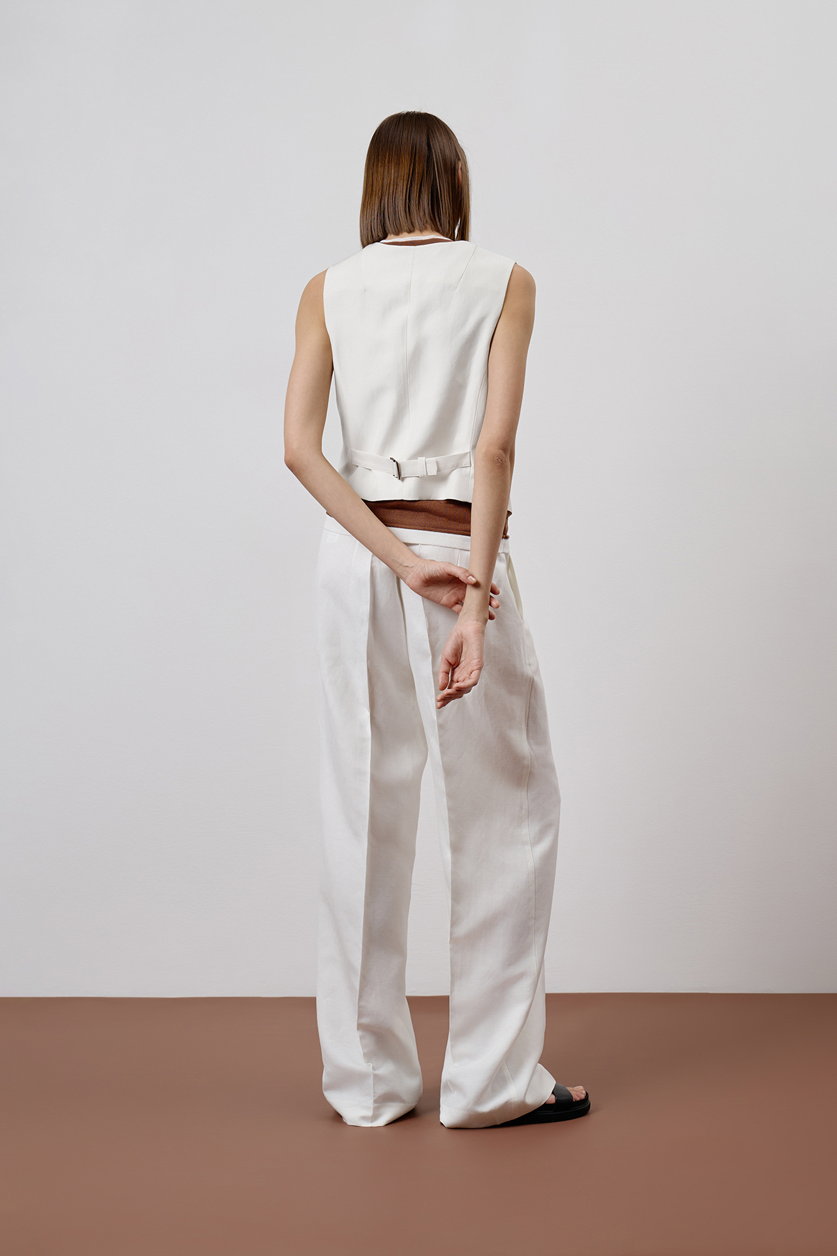 Жилет белый VASSA CODE, пол женский, цвет белый, фото №4