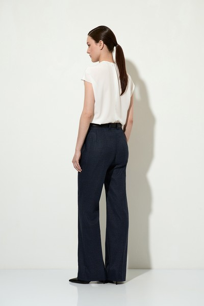 Брюки в клетку VASSA&Co, пол женский, цвет синий, фото №2