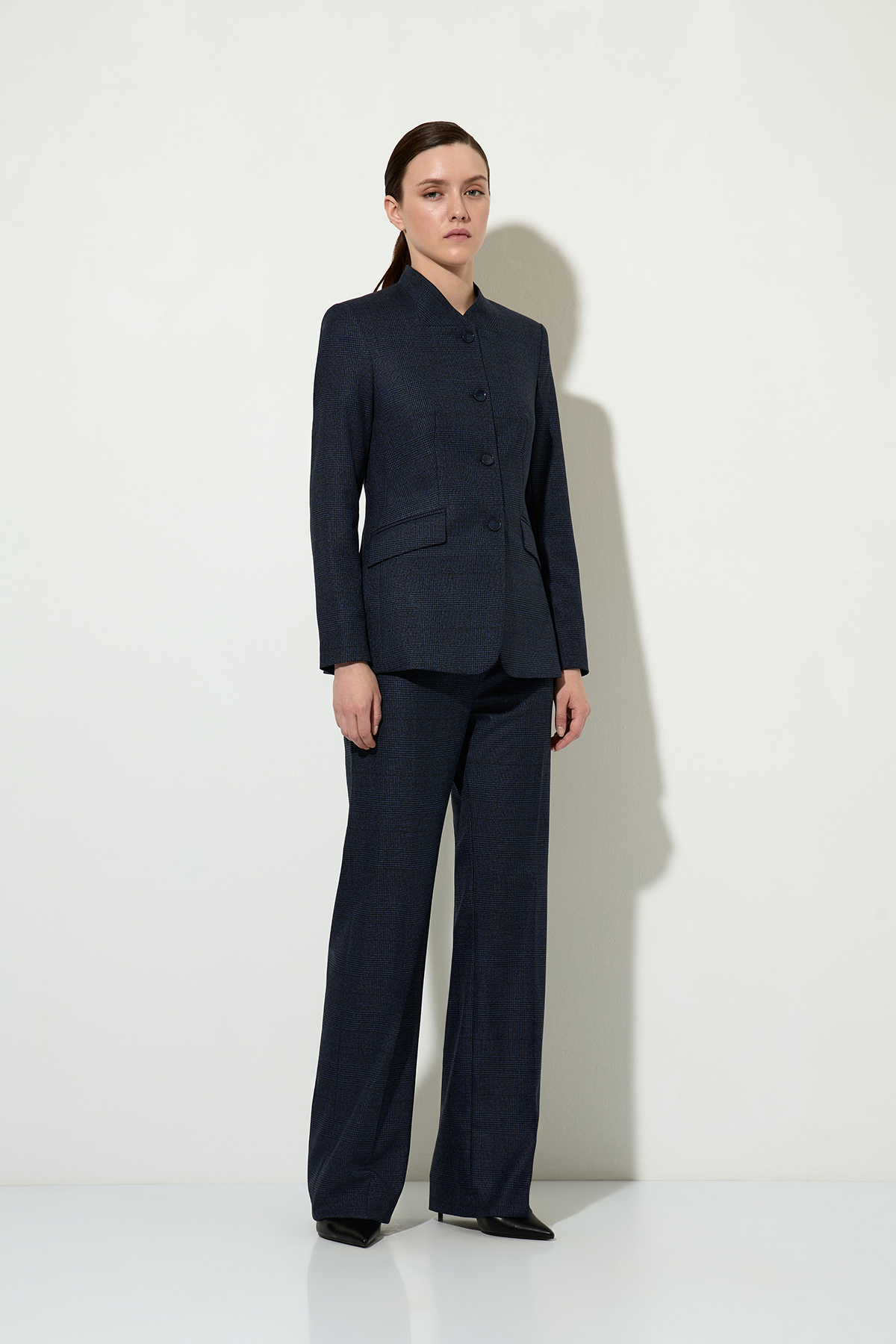 Жакет в клетку VASSA&Co, пол женский, цвет синий, фото №2