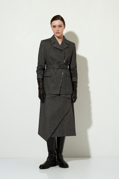 Жакет на молнии с поясом VASSA&Co, пол female, цвет серый, фото №2