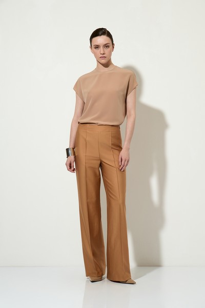 Блузка со спущенной линией плеча VASSA&Co, пол женский, цвет бежевый, фото №2