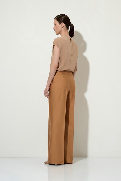 Блузка со спущенной линией плеча VASSA&Co, пол женский, цвет бежевый, фото №3