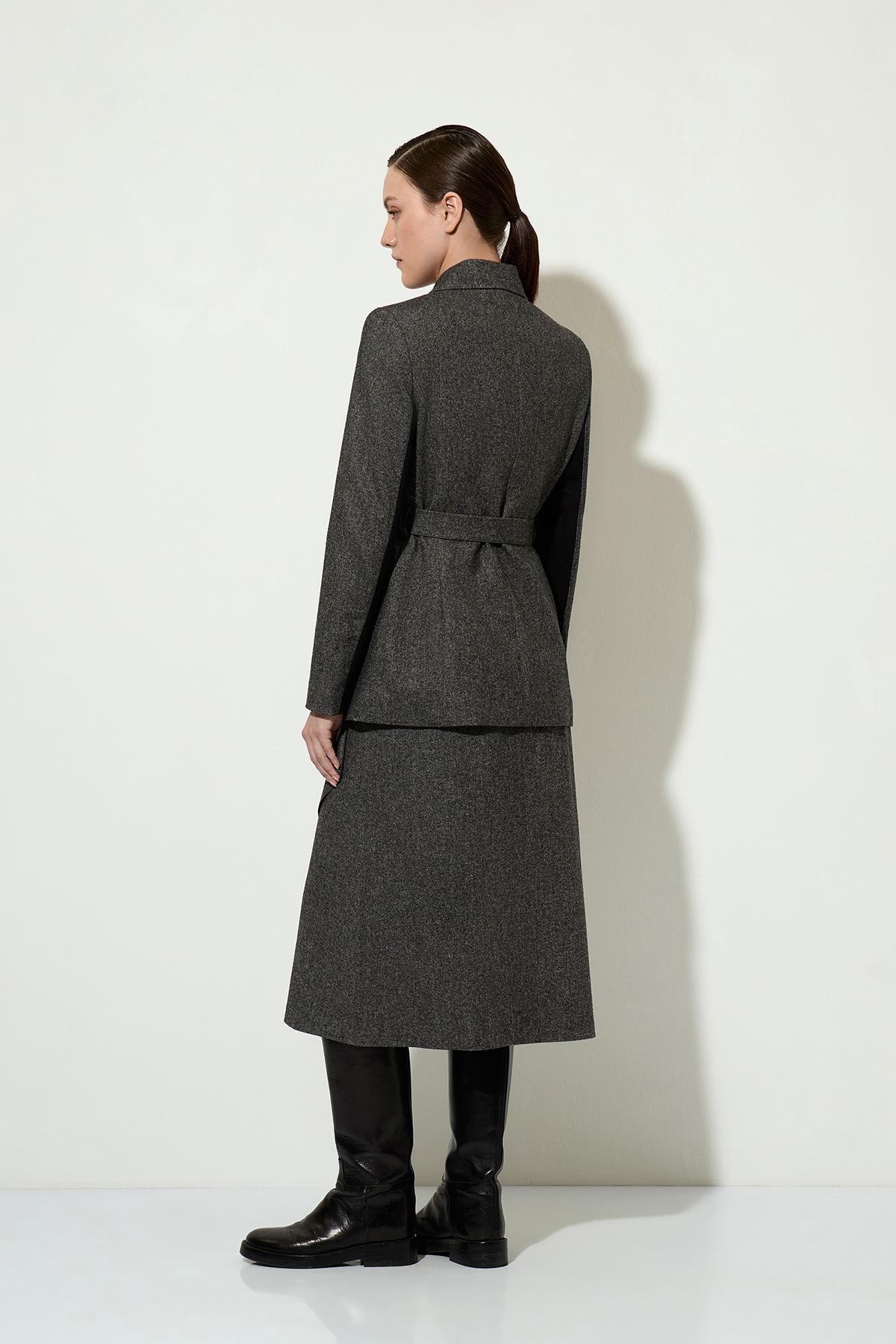 Жакет на молнии с поясом VASSA&Co, пол female, цвет серый, фото №3