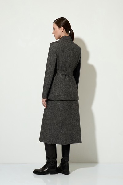 Жакет на молнии с поясом VASSA&Co, пол female, цвет серый, фото №3