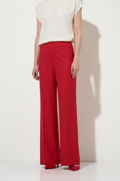 Брюки со скрытой застежкой VASSA&Co, пол женский, цвет красный, фото №4