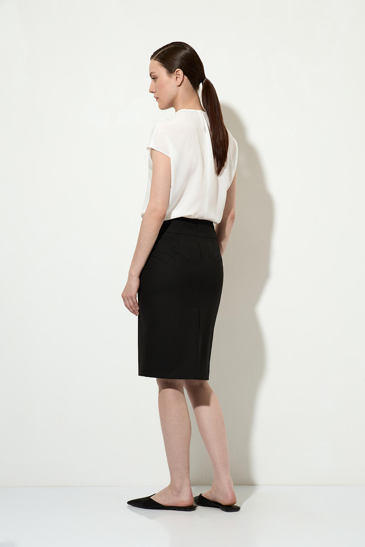 Юбка-карандаш VASSA&Co, пол женский, цвет черный, фото №3
