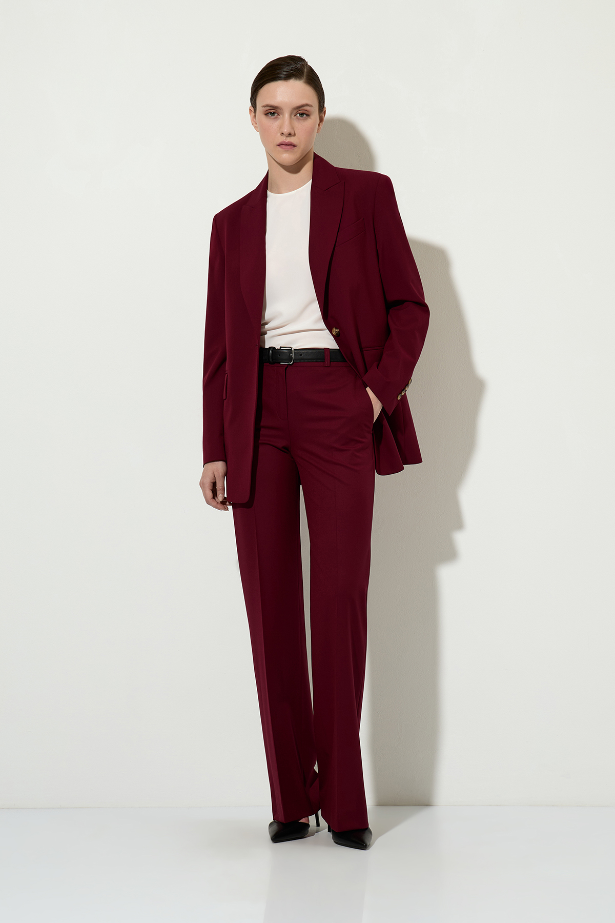 Однобортный жакет VASSA&Co, пол женский, цвет красный, фото №2