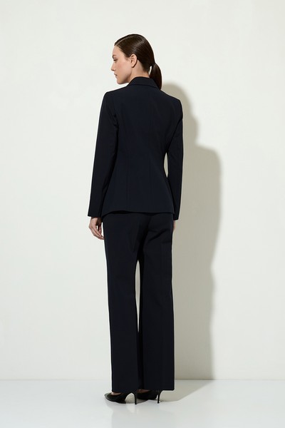 Однобортный жакет приталенного силуэта VASSA&Co, пол женский, цвет синий, фото №8