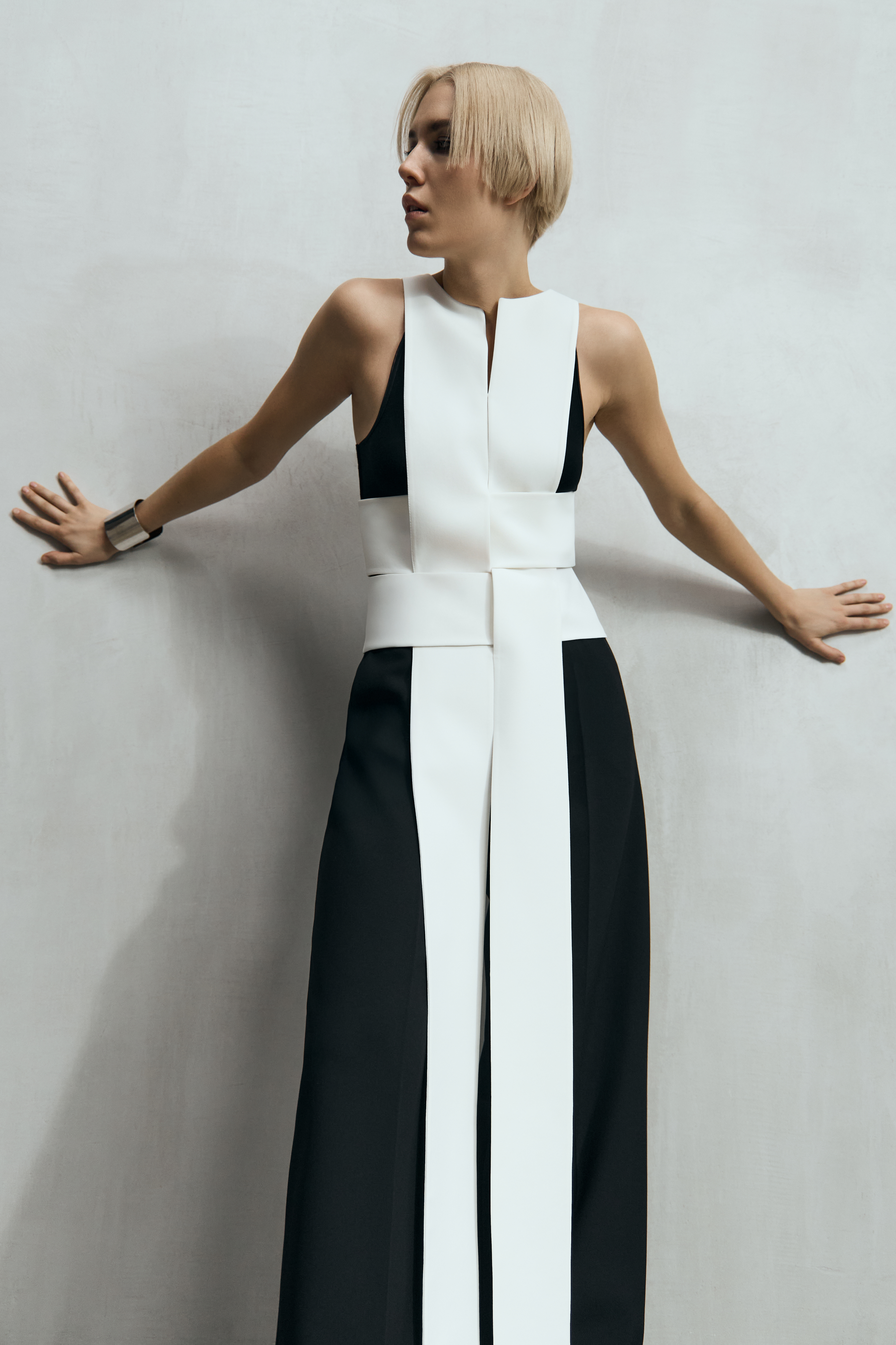 Дизайнерский жилет с эффектом плетения VASSA&Co, пол женский, цвет белый, фото №2