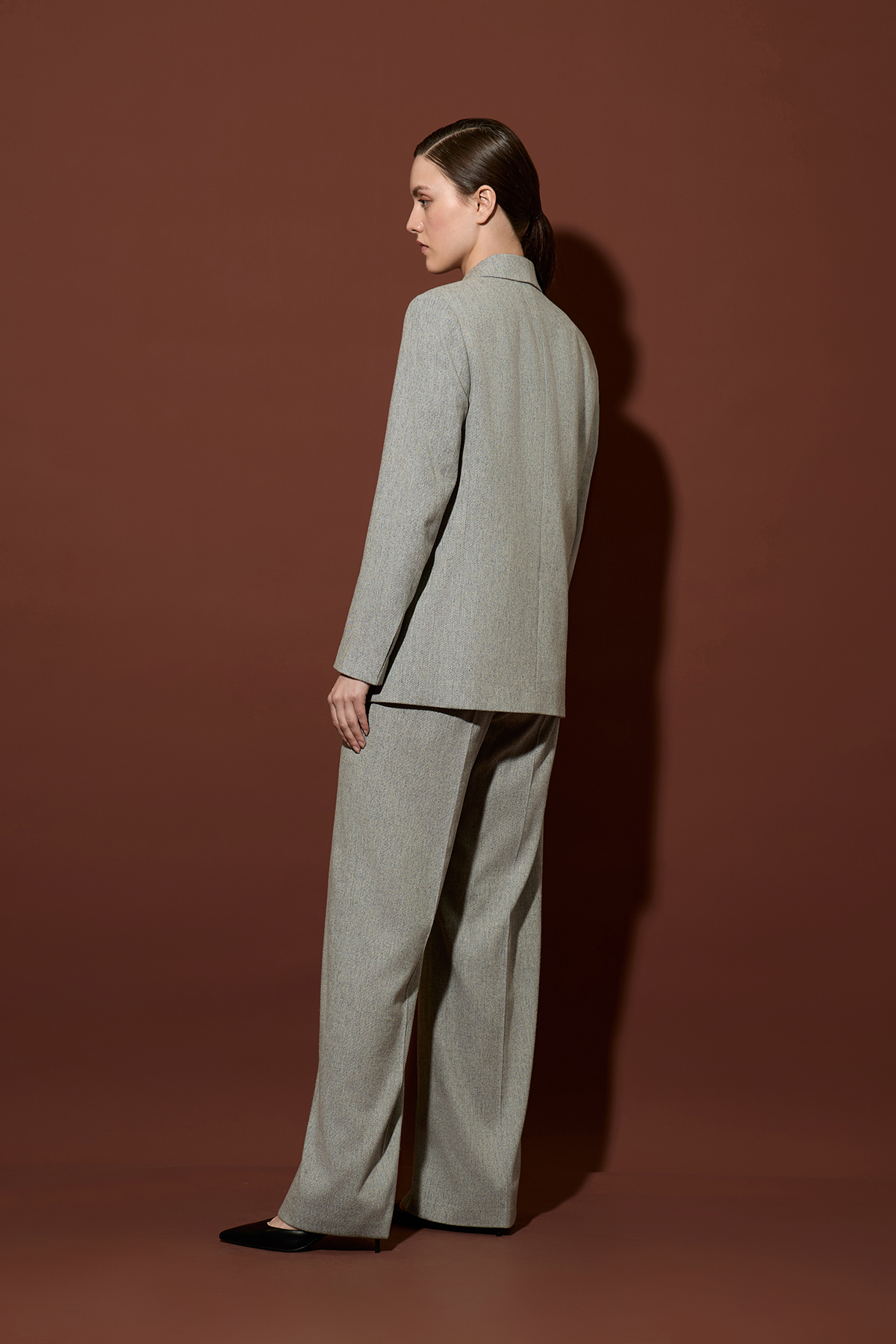 Двубортный жакет VASSA&Co, пол женский, цвет серый, фото №4