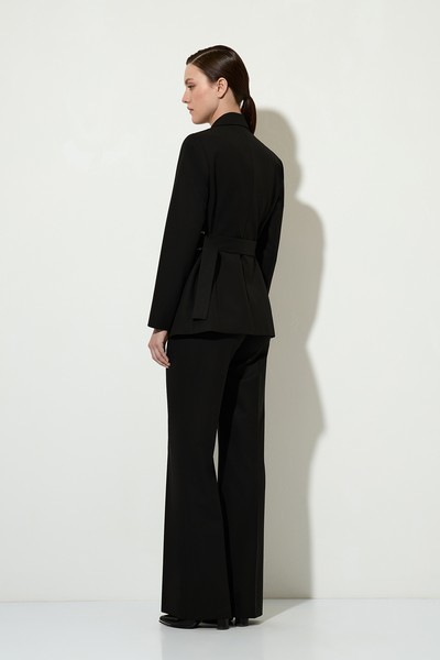 Жакет с акцентным поясом VASSA&Co, пол женский, цвет черный, фото №4