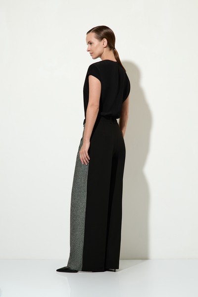 Брюки в стиле color block VASSA&Co, пол женский, цвет серый, фото №2