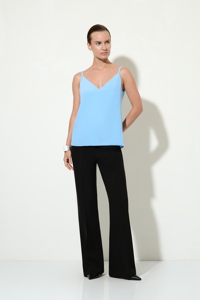 Топ в бельевом стиле VASSA&Co, пол женский, цвет синий, фото №2