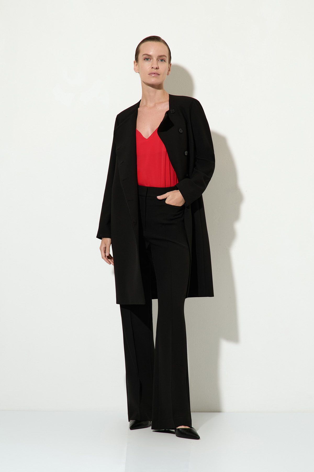 Топ в бельевом стиле VASSA&Co, пол женский, цвет красный, фото №3