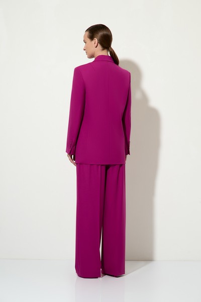 Однобортный жакет в оттенке темная фуксия VASSA&Co, пол женский, цвет фиолетовый, фото №4