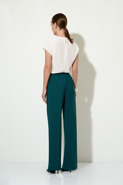 Брюки прямого кроя VASSA&Co, пол женский, цвет зеленый, фото №4