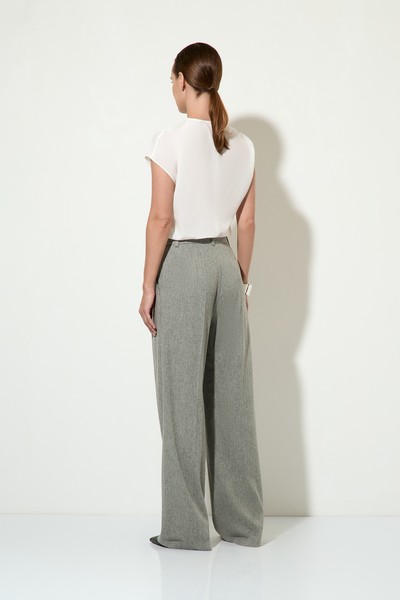 Брюки прямого кроя VASSA&Co, пол женский, цвет серый, фото №2