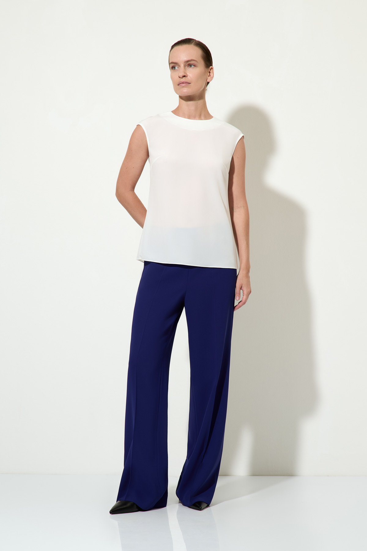 Блузка без рукавов VASSA&Co, пол женский, цвет белый, фото №4