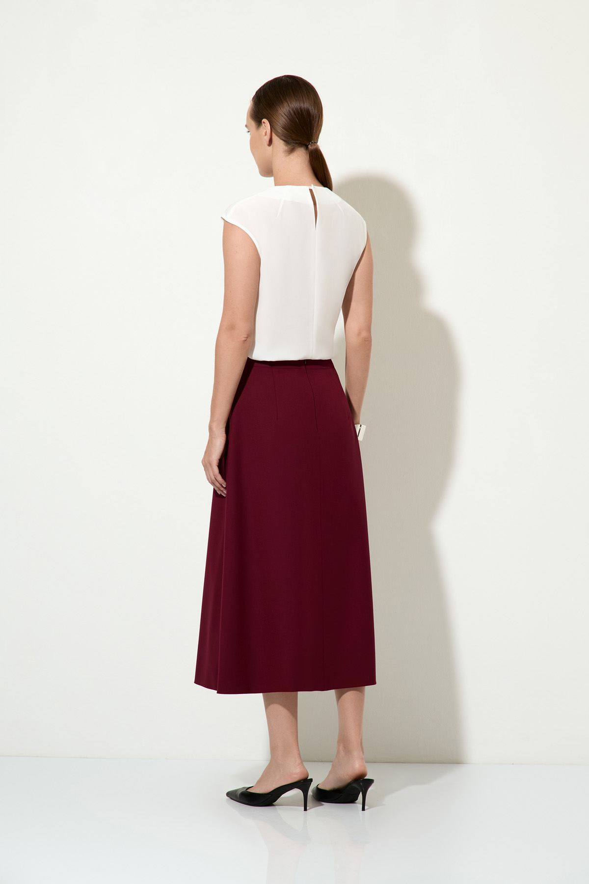 Юбка А-силуэта VASSA&Co, пол женский, цвет красный, фото №3