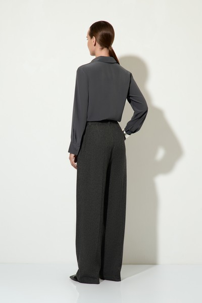 Брюки прямого кроя из полушерсти VASSA&Co, пол женский, цвет серый, фото №4