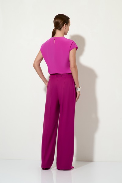 Блузка со спущенной линией плеча VASSA&Co, пол женский, цвет фиолетовый, фото №2