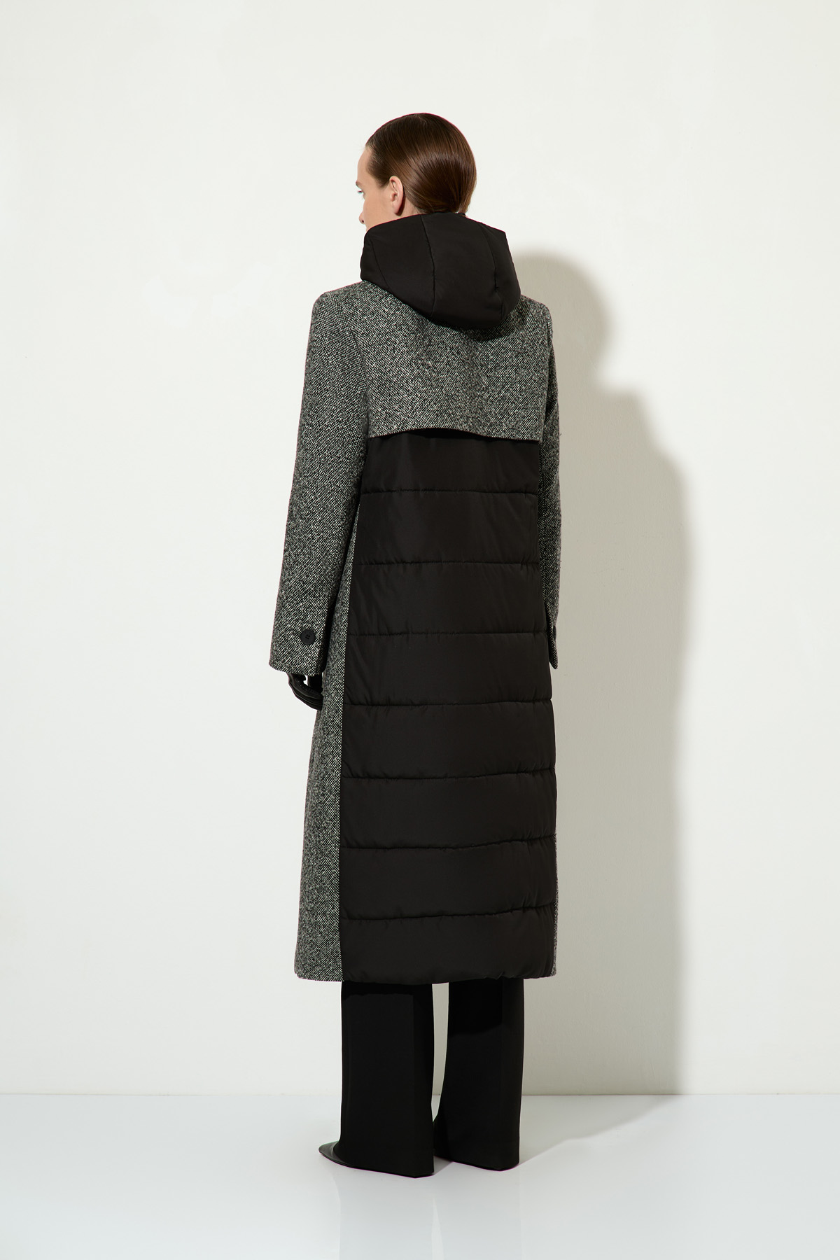 Пальто со съемной деталью VASSA&Co, пол женский, цвет черный, фото №7