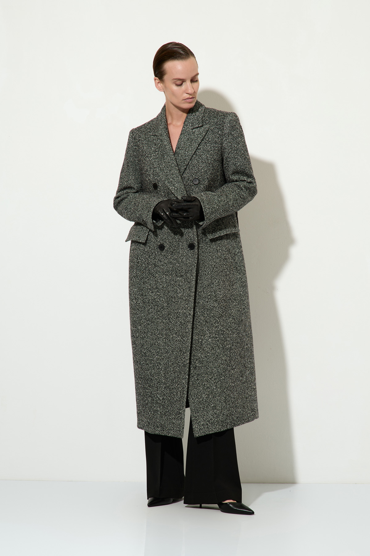 Пальто со съемной деталью VASSA&Co, пол женский, цвет черный, фото №6