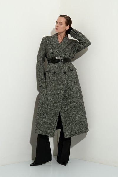 Пальто со съемной деталью VASSA&Co, пол женский, цвет черный, фото №3