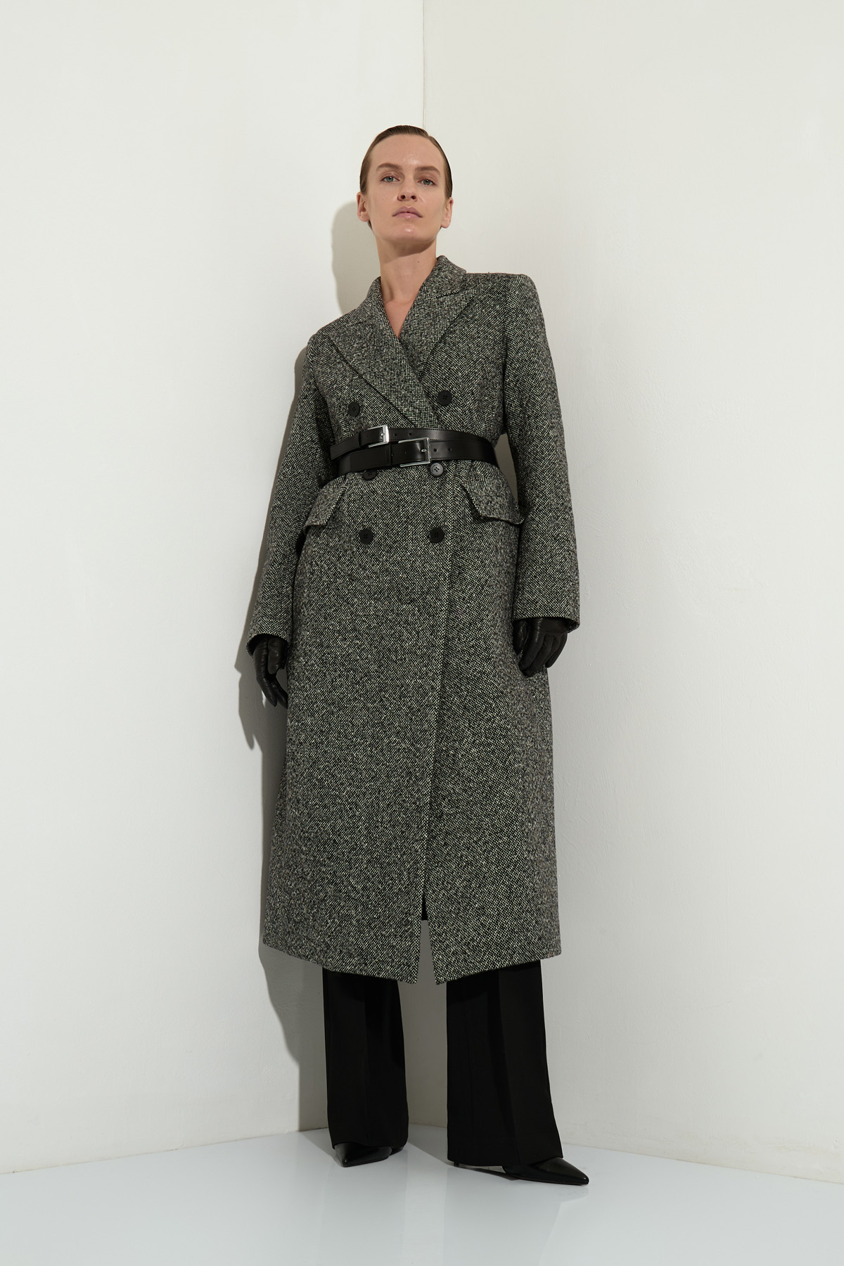 Пальто со съемной деталью VASSA&Co, пол женский, цвет черный, фото №5