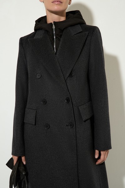 Пальто из шерсти и кашемира со съемной деталью VASSA&Co, пол женский, цвет серый, фото №2