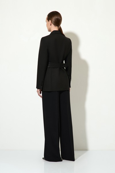 Однобортный жакет с камербандом VASSA&Co, пол женский, цвет черный, фото №8