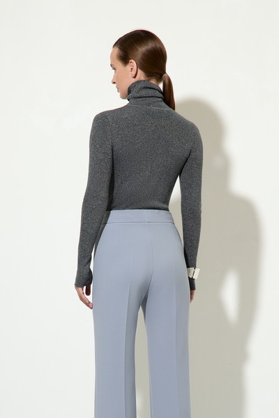 Водолазка с люрексом VASSA&Co, пол female, цвет серый, фото №2