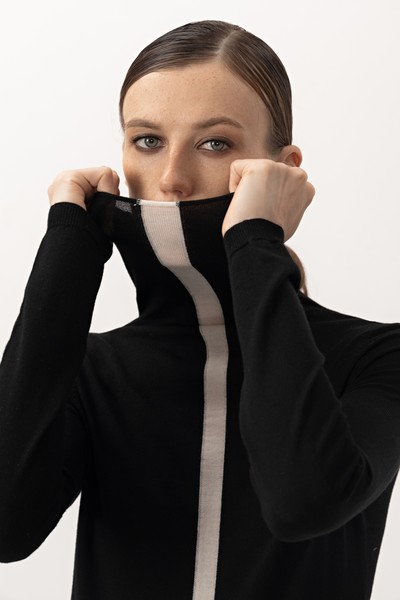 Водолазка VASSA&Co, пол женский, цвет черный, фото №4