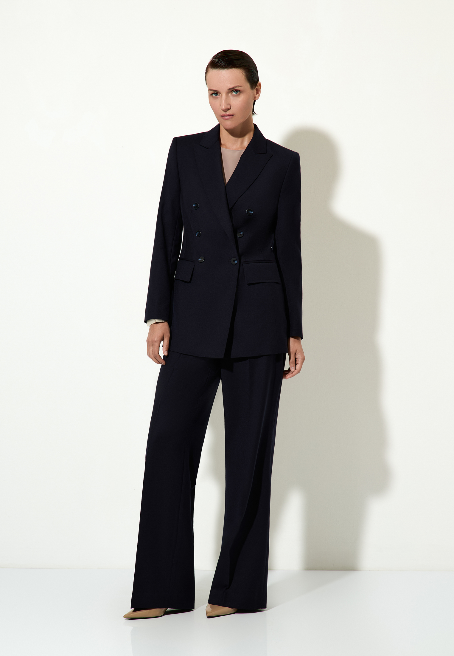 Двубортный жакет VASSA&Co, пол женский, цвет синий, фото №4