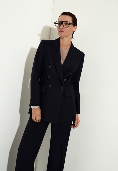 Двубортный жакет VASSA&Co, пол женский, цвет синий, фото №5