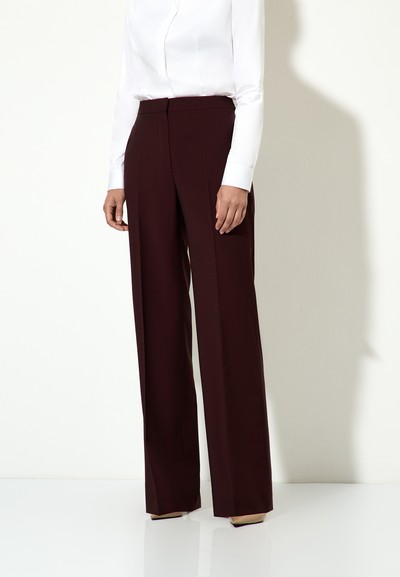 Брюки классические бордовые VASSA&Co, пол женский, цвет бордовый, фото №3