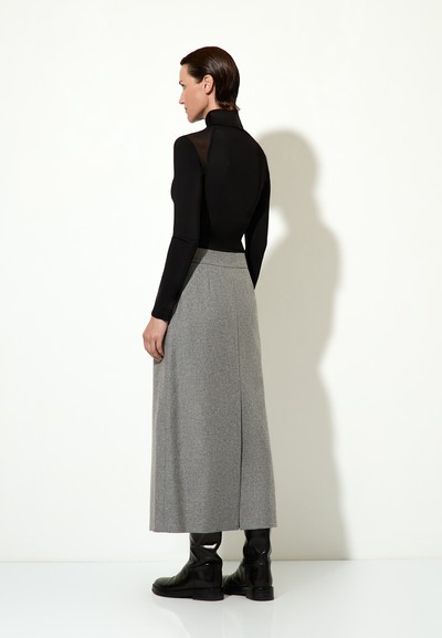 Юбка из полушерстяной ткани VASSA&Co, пол женский, цвет серый, фото №3