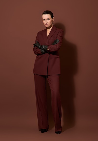 Жакет приталенного силуэта VASSA&Co, пол женский, цвет коричневый, фото №2