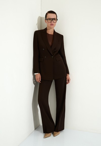 Жакет классический VASSA&Co, пол женский, цвет коричневый, фото №3