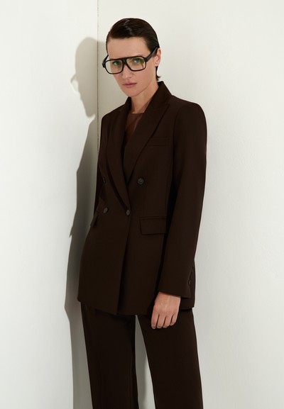 Жакет классический VASSA&Co, пол женский, цвет коричневый, фото №4