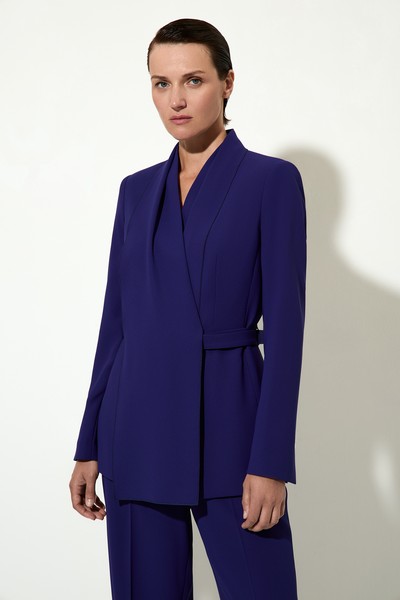 Жакет с поясом VASSA&Co, пол женский, цвет синий, фото №2